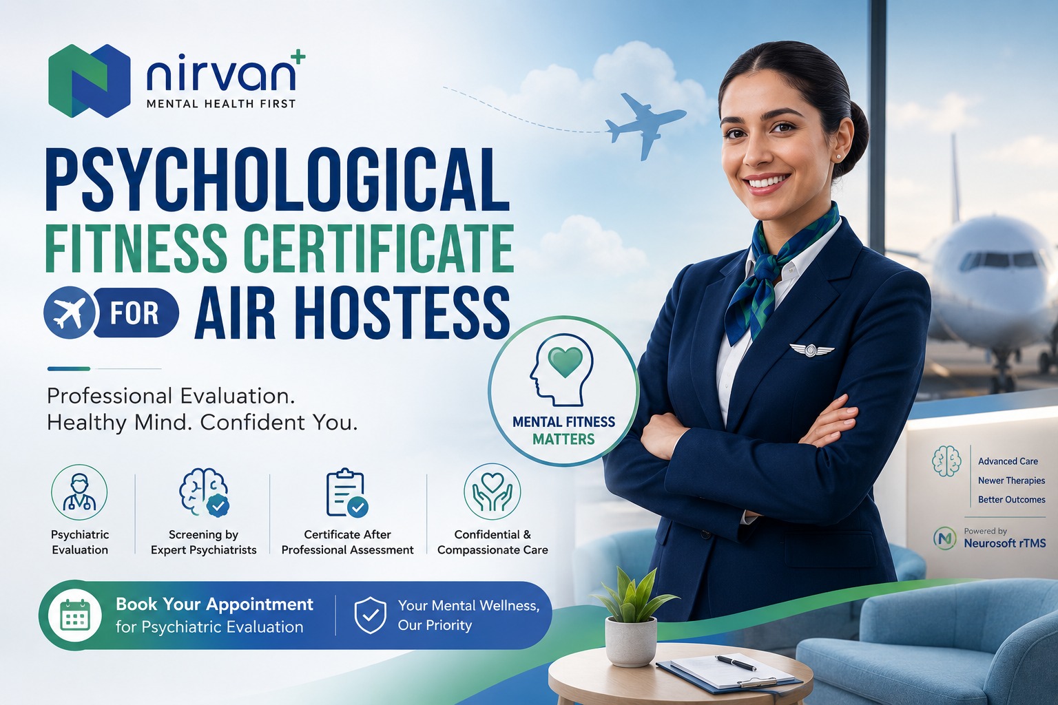 Psychological Fitness Certificate for Air Hostess