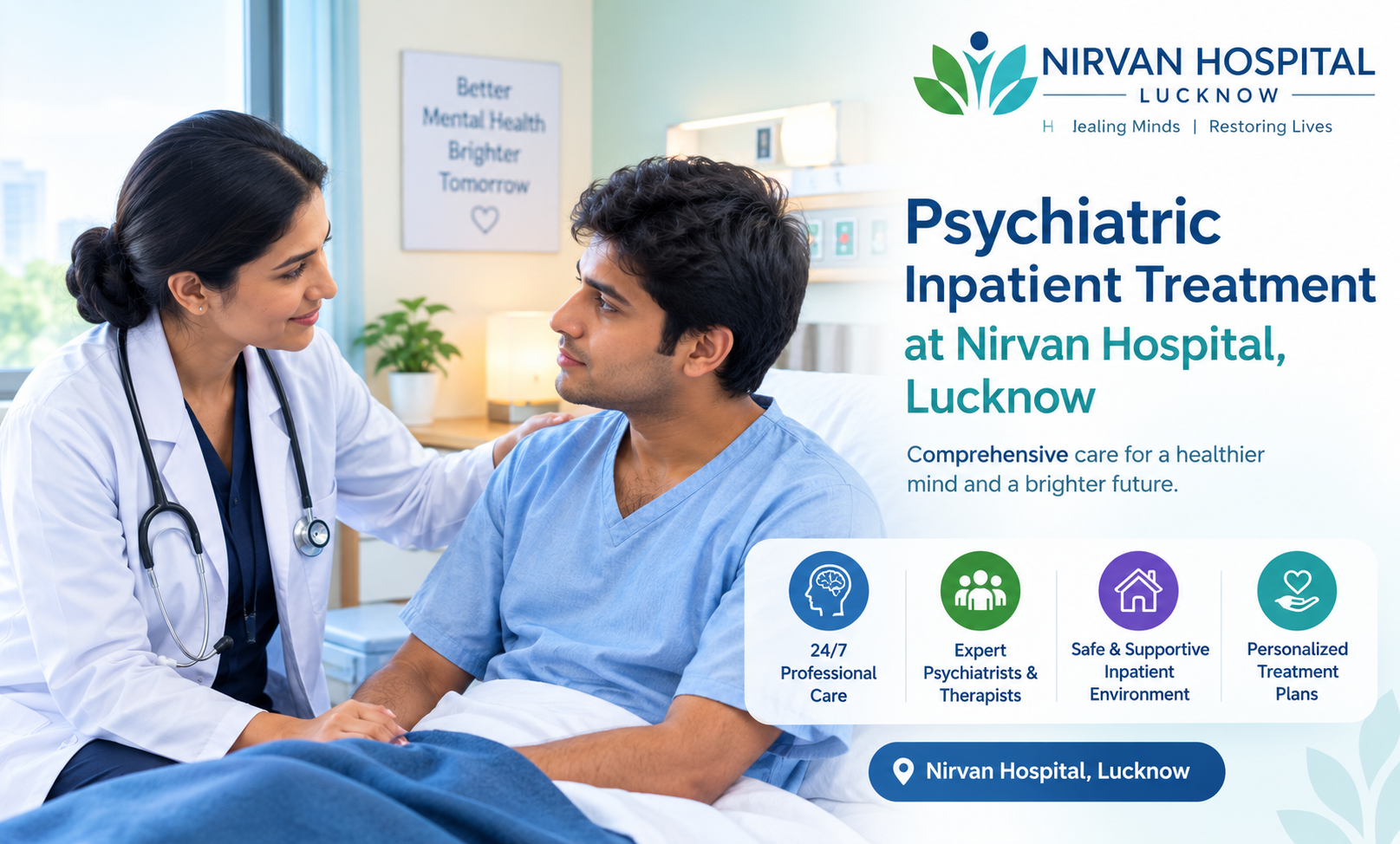 Psychiatric Inpatient Treatment at Nirvan Hospital, Lucknow